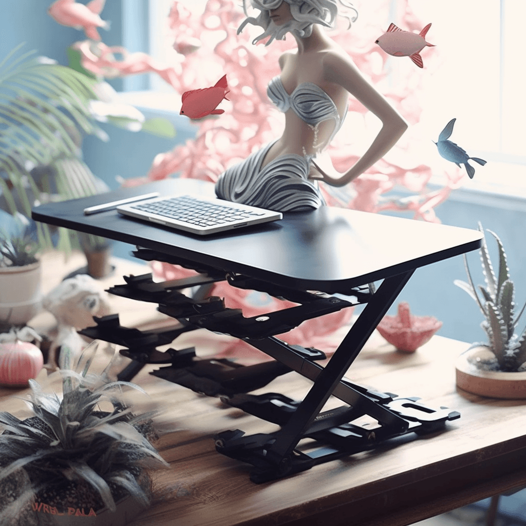 "Elevate Your Workspace with EM7MB: a Quiet, Practical, and Reliable Standing Desk with Spacious Work Surface and Load Capacity of 44lbs"