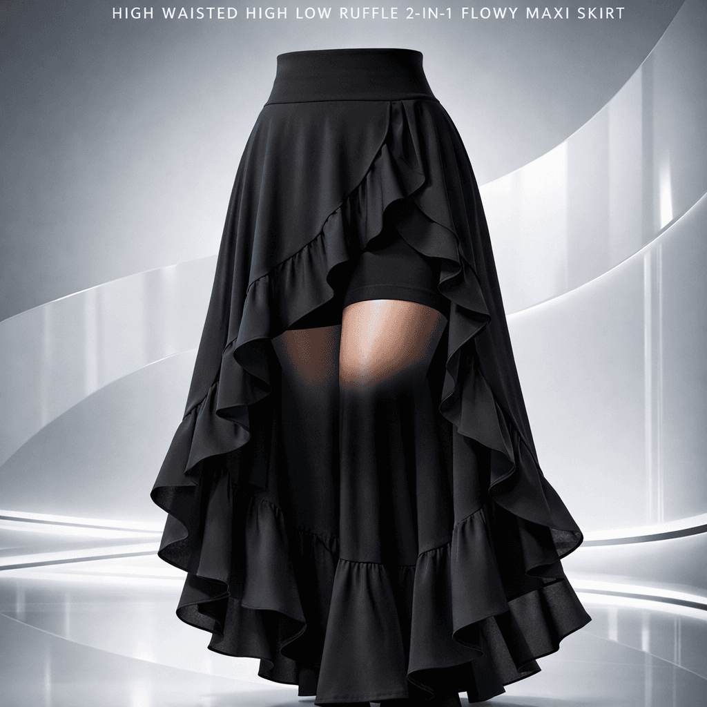 Breezeful™ High-Waist 2-in-1 Maxi Skirt – Flow, Dry, and Go with Performance-Level Comfort