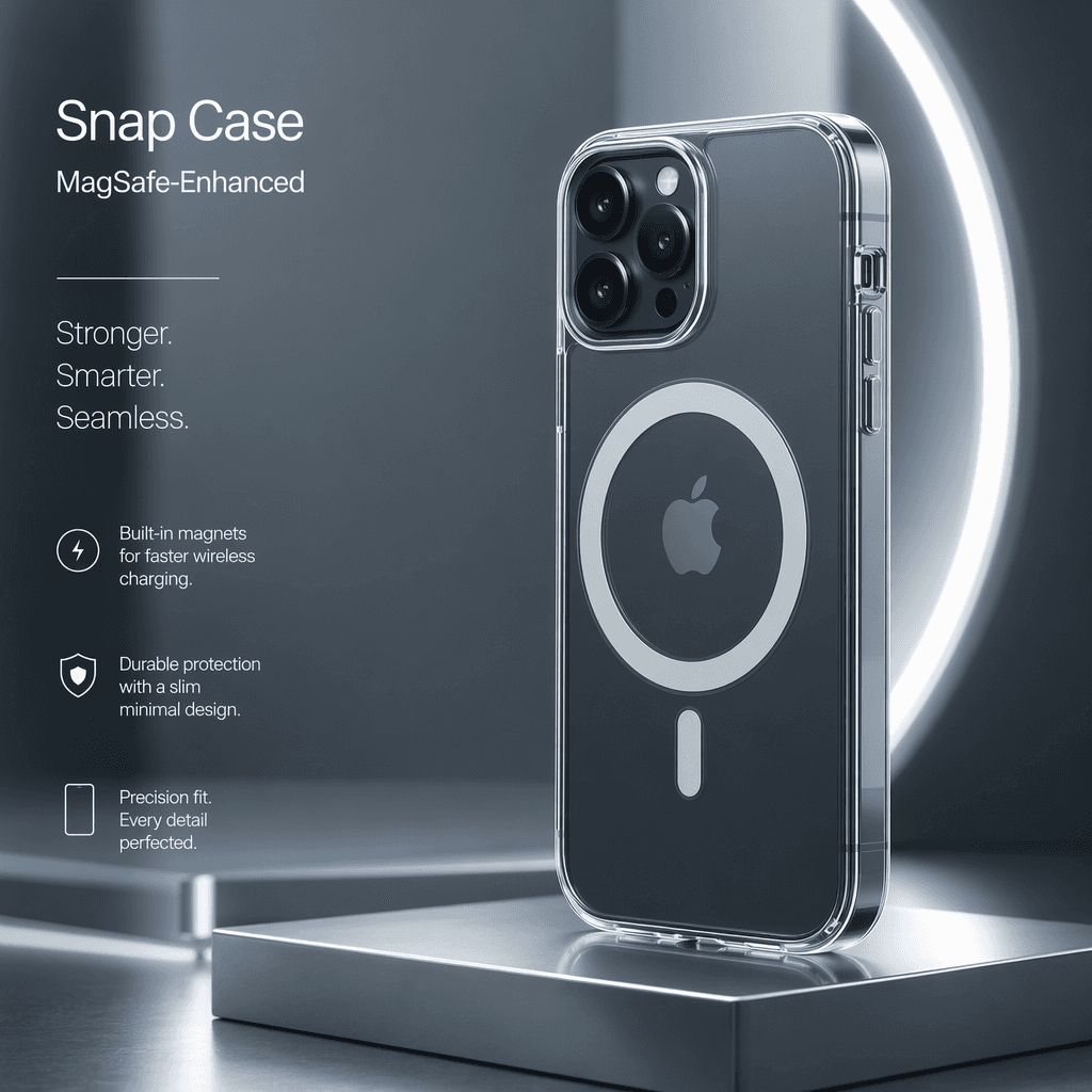 Snap Case - MagSafe-Enhanced Protection with Eco-Smart Style for Work, Home, and Play